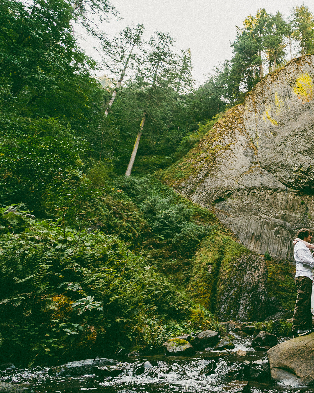 Destination Elopement at Latourell Falls, Columbia River Gorge — photograph 2 of 13